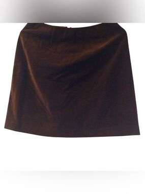 Brown Velvet Mini Skirt